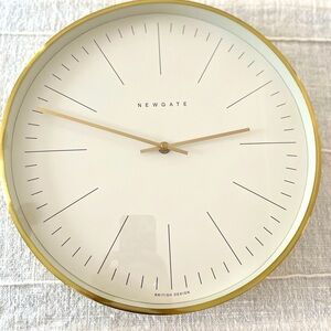 Newgate light brass wall clock EUC